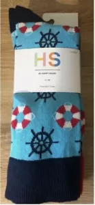 HAPPY SOCKS Happy 5pk Print Cotton Socks Crew One Size - Picture 1 of 6
