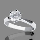 2 CT Solitaire Diamond Engagement Ring Round Cut F/SI1 14K White Gold