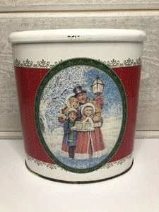 Vintage FTD Brazil Family Christmas Carols Tin - Over Hinged  - Imagen 1 de 7