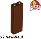 LEGO 2x Lego Brick 1x2x5 Heckrohr Säule Pfeiler Brown/Reddish Brown 2454 Neu