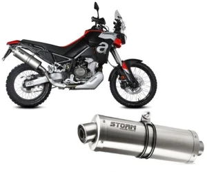 Exhaust Storm by Mivv Oval Stainless Steel for Aprilia TUAREG 660 2022 > 2023 - Picture 1 of 3