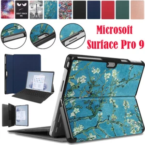 For Microsoft Surface Pro 9/Pro 9 5G Folio Folding Tablet Case PU Leather Cover - Picture 1 of 58
