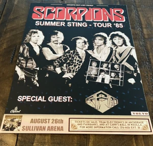 Scorpions Summer Sting - Tour 1985 Sullivan Arena Reprint Poster 8x10 Cardstock - Picture 1 of 4