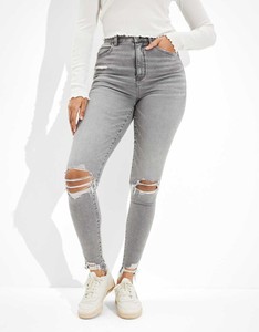 Las mejores ofertas en Vaqueros American Eagle Outfitters Gris para Mujeres  | eBay