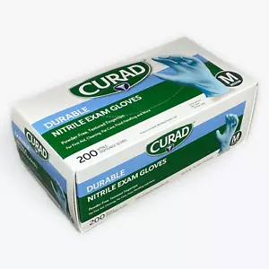 Guantes de examen de nitrilo duraderos sin polvo CURAD - 200 cts por caja - Talla M - Imagen 1 de 3