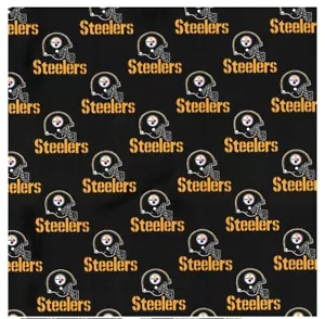 NFL PITTSBURGH STEELERS 10 YARD 100%COTTON FABRIC 58”WIDE BRAND NEW SEALED BOLT - Picture 1 of 3