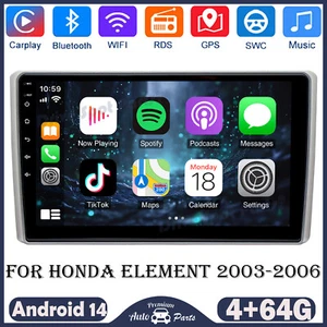 Android 14 Carplay Car Stereo Radio GPS FM BT 4G+64G For Honda Element 2003-2006 - Picture 1 of 17