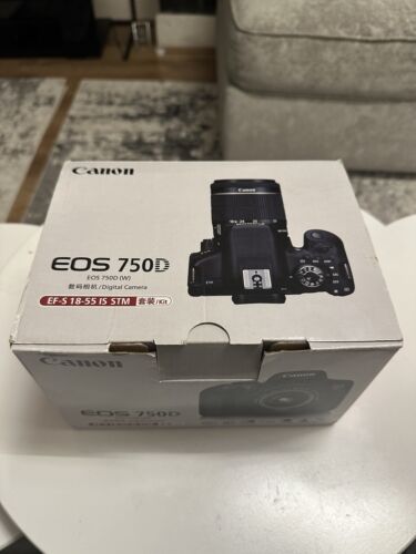 New listingCanon EOS 750D (W) 24.2MP Digital SLR Camera - Black (w/18-55mm Lens) + Extras