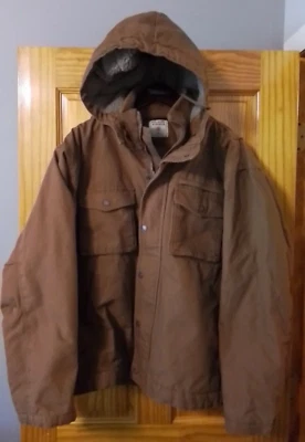 Ruff Hewn Canvas Jacket Mens XXL Sherpa Lined Hooded NWT - Image 1 of 4