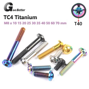 Tornillos de titanio M8 x 10-70 mm cabezal de arandela de bajo perfil T40 Torx moto modificada - Imagen 1 de 6
