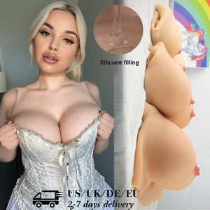 Realistische Silikon Brustformen Brustteller gefälschte Boobs B-H Tasse für Crossdresser - Bild 1 von 19