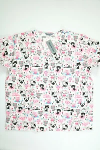 Women’s Wear For Care FF Critter Scrub Top NEW! NWT - Picture 1 of 3