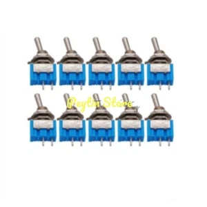 1000) MTS-101 2 Pin SPST Switch ON-OFF 2 Position 6mm Blue Mini Toggle Switches - Picture 1 of 1