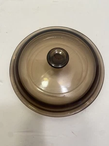 Pyrex Corning Visions P81C Bernstein Braun Glas Ersatz Deckel Abdeckung Top 6" Rund - Bild 1 von 7