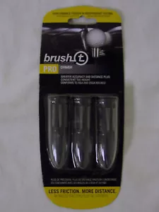 Brush T Pro Driver Tees (Black) 3pk Golf Brush-T Conforms NEW - Picture 1 of 1