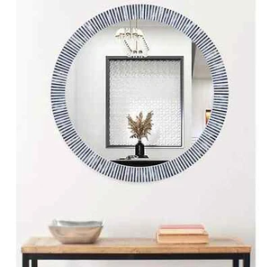 Handmade Blue Bone Inlay Wall Mirror Frame, bathroom mirror , antique bone inlay - Picture 1 of 5