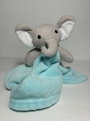 Cutie Pie Soft Elephant Turquoise Blue Green Baby Lovey Security Blanket 14" EUC - Image 1 of 4