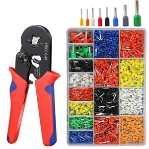 400-2120Pcs Tubular Crimp Terminals Electrical Cord End Connector Crimping Plier - Picture 1 of 24