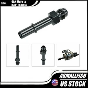 -6AN Macho Flare a 3/8 EFI GM Conexión Rápida Montaje Aluminio Desnudo UC Negro - Imagen 1 de 5