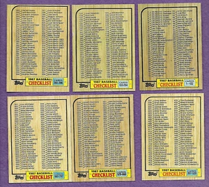 1987 Topps lot 50 - 200 cards Your selection Complete your set $6.95 - $12.95 - Picture 1 of 2