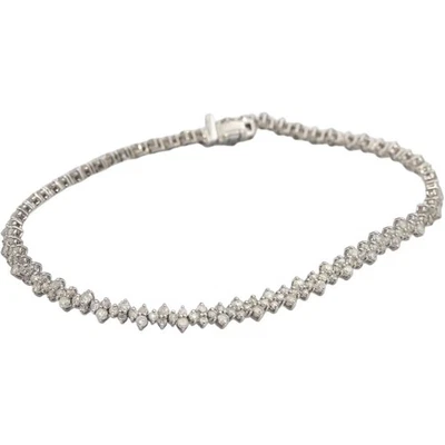 14k White Gold Round Diamond Fancy Link Bracelet 1.0CT - Image 1 of 4