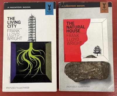 Frank Lloyd Wright The Living City/The Natural House VTG Mentor Paperback Bundle - Image 1 of 4