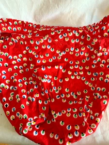 Longaberger Small OVAL WASTE Basket Liner Charlie Brown Christmas Lights Fabric - Picture 1 of 2