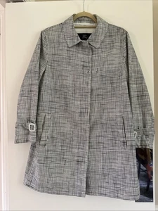 Burberry Damenmantel schwarz-weiß Baumwolle Größe S " - Bild 1 von 9