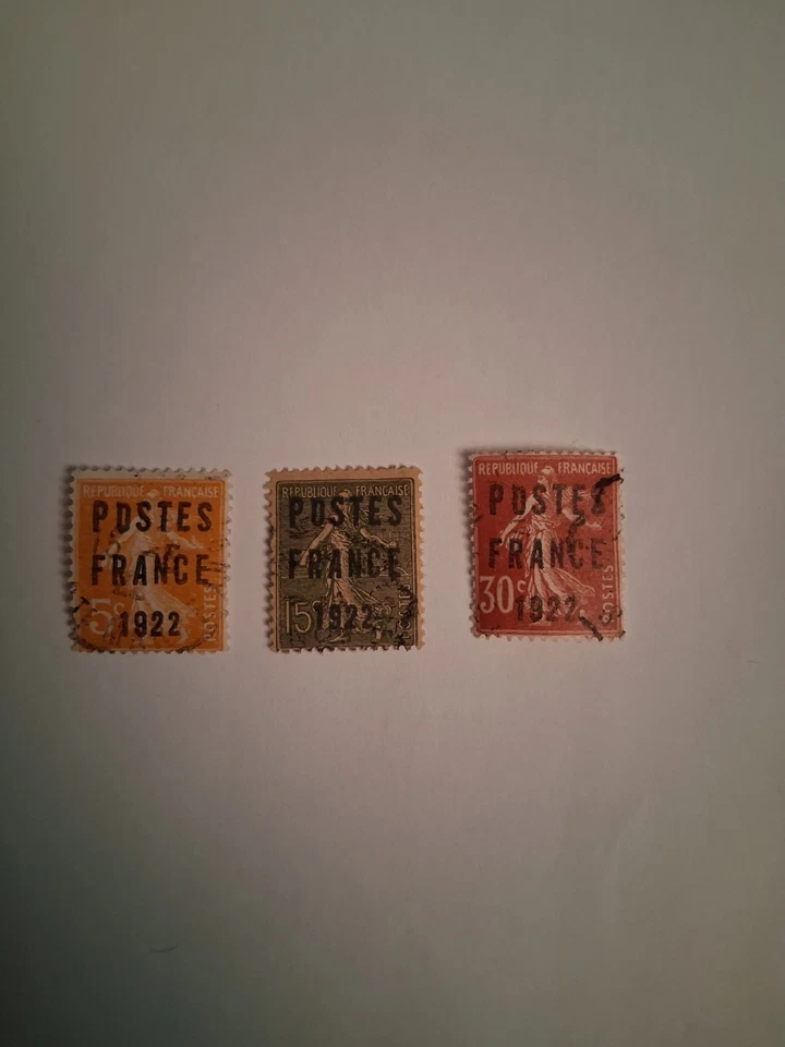  Timbres de France Préoblitéré Oblitéré N 36/37/38     Postes FRANCE 1922 - Photo 1/1