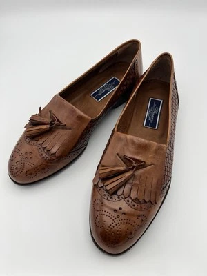 Vintage Bragano By Cole Haan Tassel Woven Leather NIB Loafers Mens Shoes 11.5 M - Image 1 of 4