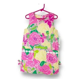 Lilly Pulitzer Little Lilly Classic Shift Dress Bermuda Pink Sz 5 New - Picture 1 of 12