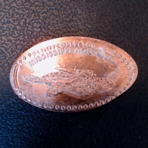 MEERESSCHILDKRÖTE Mississippi Aquarium - Pressmünze länglicher Penny Souvenir - Bild 1 von 1