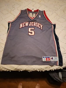 Champion Authentic Jersey Nets Jason Kidd #5 Size 44 NBA Jersey - Picture 1 of 7