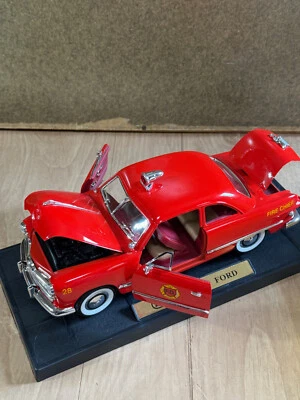 Mira Golden Line Collection 1/18 1949 Ford  Fire Chief Red - Image 1 of 4