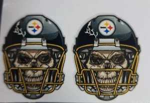 PITTSBURG STEELERS SKULL Pocket Pro FOOTBALL HELMET DECAL - Picture 1 of 1