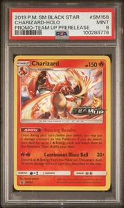 Pokemon Team Up Charizard Holo SM158 Estampado Estrella Negra Promo PSA 9 - Imagen 1 de 2
