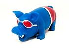 pink Squeeze Squeaky Noise Red pig with Blue glasses