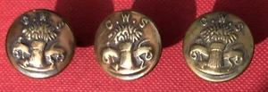 Trio of Vintage Co-operative Wholesale Society CWS Brass Buttons 19mm - Picture 1 of 2