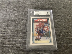 1992-93 TOPPS GOLD NICKLAS LIDSTROM AUTOGRAPHED CARD RED WINGS BECKETT AUTHENTIC - Picture 1 of 1