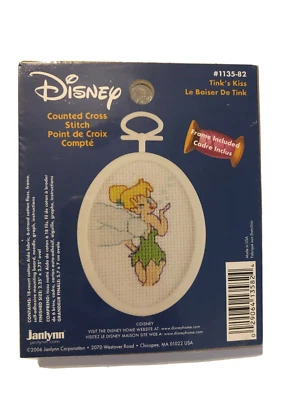 Janlynn Disney Cross Stitch Tinker Bell Tink's Kiss #1135-82 NEW - Image 1 of 3