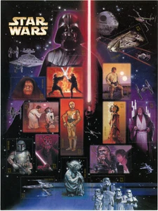 2007 - Star Wars 41 cents Fifteen Self-adhesive Stamps - Sheet - Brand New - Picture 1 of 2