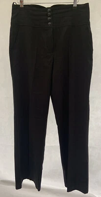 F&F Women's Black Pinstripe Boot Cut Trousers Size 12 L30 - Image 1 of 4