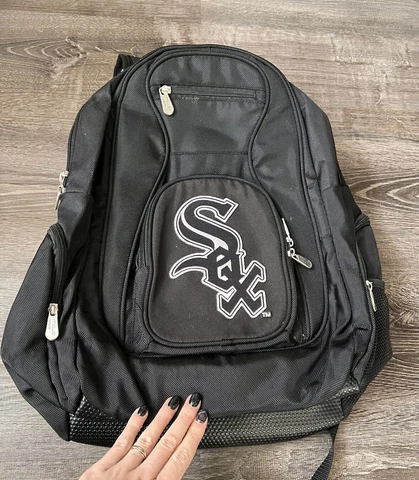 CHICAGO WHITE SOX Black 19 LAPTOP BACKPACK , New $110 Cover