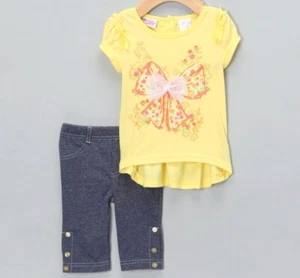 NUEVO CON ETIQUETAS Juego de Leggings Top Embellecidos Corazones Jóvenes Corazones Twp Pieza Talla 4 SH Gratis - Imagen 1 de 2
