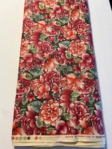JASMINE BY QUILTER'S ONLY FOR SPRINGS INDUSTRIES Pink Floral FABRIC - Picture 1 of 3