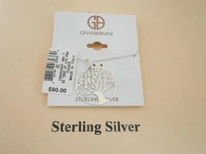 Giani Bernini - Sterlingsilber Lebensbaum Anhänger 18 Zoll - Neu - Bild 1 von 1
