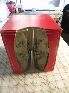 Libbey CRYSTAL Glasses Tumblers 4 PC Christmas Holly Berry 15 OZ. NEW IN BOX - Picture 1 of 6