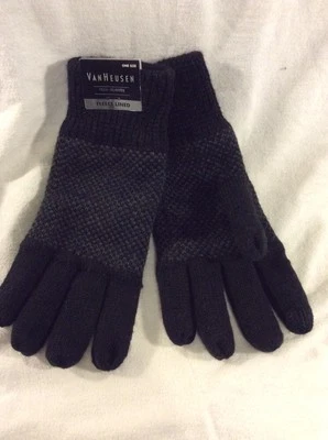 Guantes tecnológicos forrados de lana Van Heusen negros - uso con dispositivos móviles - precio de venta sugerido por el fabricante $28  Foto 1 de 4