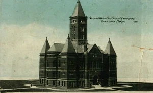 Antique (1912) Hamilton County Court House, Aurora, Nebraska Colorized Photo - Picture 1 of 2