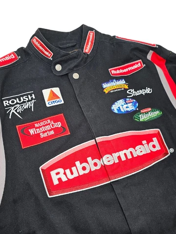 Nascar Kurt Busch Chase Authentics Drivers Line Winston Cup Rubbermaid Jacket L Cover